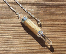 Load image into Gallery viewer, Natural CHRYSOBERYL Gemstone 3 Stone Wand Pendulum (One)
