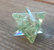 Load image into Gallery viewer, ORGONE GREEN AVENTURINE Gemstone Merkaba Star Orgone