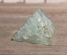Load image into Gallery viewer, Small (25-30mm) GREEN FLUORITE Orgone Gemstone Pyramid Small Pyramid Orgone