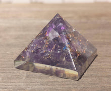 Load image into Gallery viewer, Small (25-30mm) AMETHYST Orgone Gemstone Pyramid Small Pyramid Orgone