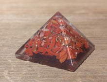Load image into Gallery viewer, Small (25-30mm) RED JASPER Orgone Gemstone Pyramid Small Pyramid Orgone