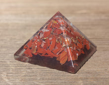 Load image into Gallery viewer, Small (25-30mm) RED JASPER Orgone Gemstone Pyramid Small Pyramid Orgone