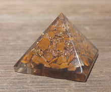 Load image into Gallery viewer, Small (25-30mm) YELLOW JASPER Orgone Gemstone Pyramid Small Pyramid Orgone