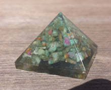 Load image into Gallery viewer, Small (25-30mm) RUBY IN FUCHSITE Orgone Gemstone Pyramid Small Pyramid Orgone