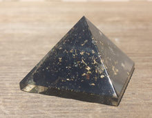 Load image into Gallery viewer, Small (25-30mm) BLACK TOURMALINE Orgone Gemstone Pyramid Small Pyramid Orgone
