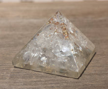 Load image into Gallery viewer, Small (25-30mm) CLEAR QUARTZ Orgone Gemstone Pyramid Small Pyramid Orgone