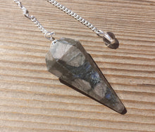 Load image into Gallery viewer, RHYOLITE Natural Stone Gemstone Faceted Pendulum