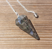 Load image into Gallery viewer, RHYOLITE Natural Stone Gemstone Faceted Pendulum