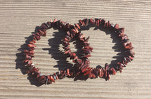 Load image into Gallery viewer, RED TIGER IRON Natural Stone Gemstone Stretchy Chip Bracelet