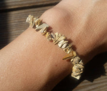 Load image into Gallery viewer, PICTURE JASPER Natural Stone Gemstone Stretchy Chip Bracelet