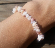 Load image into Gallery viewer, PINK OPAL Natural Stone Gemstone Stretchy Chip Bracelet