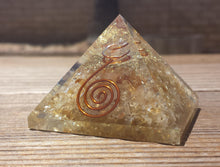 Load image into Gallery viewer, Extra Large (70-75mm) CITRINE Orgone Gemstone Pyramid X-Large Pyramid Orgone