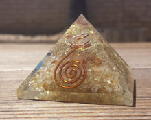 Load image into Gallery viewer, LARGE (50-55mm) CITRINE Orgone Gemstone Pyramid Large Pyramid Orgone
