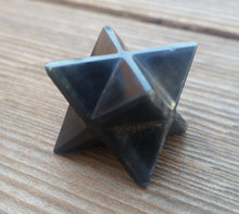 Load image into Gallery viewer, GEMSTONE MERKABA STAR Natural Blue Tiger Eye (One)