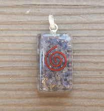 Load image into Gallery viewer, ORGONE BLUE AVENTURINE Gemstone Rectangle Pendant Orgone (One)