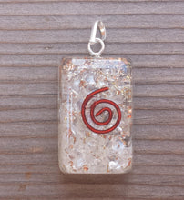 Load image into Gallery viewer, ORGONE CLEAR QUARTZ Gemstone Rectangle Pendant Orgone (One)