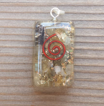 Load image into Gallery viewer, ORGONE LABRADORITE Gemstone Rectangle Pendant Orgone (One)