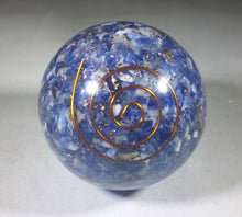 Load image into Gallery viewer, Medium (40-50mm) SODALITE Orgone Gemstone Sphere Orgone Sphere