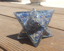 Load image into Gallery viewer, Extra Large (80-85MM) LAPIS LAZULI Orgone Gemstone Merkaba Star (One)