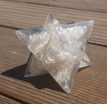 Load image into Gallery viewer, Extra Large (80-85MM) SELENITE Orgone Gemstone Merkaba Star (One)