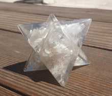 Load image into Gallery viewer, Extra Large (80-85MM) SELENITE Orgone Gemstone Merkaba Star (One)