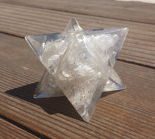 Load image into Gallery viewer, Extra Large (80-85MM) SELENITE Orgone Gemstone Merkaba Star (One)