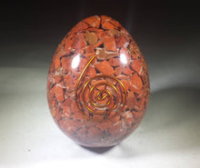 Load image into Gallery viewer, Large (70-75mm) RED JASPER Orgone Gemstone Egg
