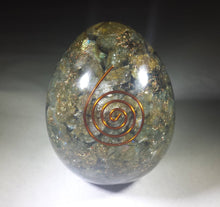 Load image into Gallery viewer, Large (70-75mm) LABRADORITE Orgone Gemstone Egg