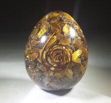 Load image into Gallery viewer, Large (70-75mm) TIGER EYE Orgone Gemstone Egg
