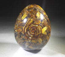 Load image into Gallery viewer, Large (70-75mm) TIGER EYE Orgone Gemstone Egg