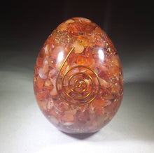 Load image into Gallery viewer, Large (70-75mm) CARNELIAN Orgone Gemstone Egg