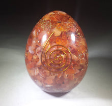 Load image into Gallery viewer, Large (70-75mm) CARNELIAN Orgone Gemstone Egg