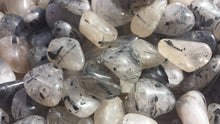 Load image into Gallery viewer, TOURMALATED QUARTZ Tumbled Stone One (1) Medium/Large Natural Tumble Stone