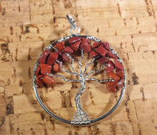 Load image into Gallery viewer, RED JASPER Tree Of Life Wire Wrapped Pendant Stone Natural Gemstone