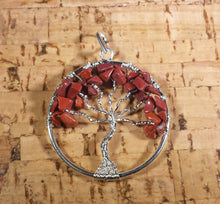 Load image into Gallery viewer, RED JASPER Tree Of Life Wire Wrapped Pendant Stone Natural Gemstone