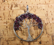 Load image into Gallery viewer, GARNET Tree Of Life Wire Wrapped Pendant Stone Natural Gemstone