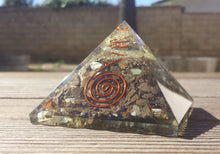 Load image into Gallery viewer, Extra Large (70-75mm)  SEPTARIAN DRAGON STONE Orgone Gemstone Pyramid X-Large Pyramid Orgone