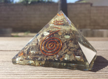 Load image into Gallery viewer, Extra Large (70-75mm)  SEPTARIAN DRAGON STONE Orgone Gemstone Pyramid X-Large Pyramid Orgone