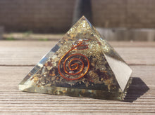 Load image into Gallery viewer, LARGE (50-55mm) SEPTARIAN DRAGON Stone Orgone Gemstone Pyramid Large Pyramid Orgone