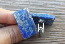 Load image into Gallery viewer, LAPIS LAZULI RECTANGLE Natural Gemstone Cufflinks Stone Cuff Links