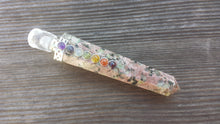 Load image into Gallery viewer, GRANITE 2 Piece Chakra Wand with Quartz Skull [1]