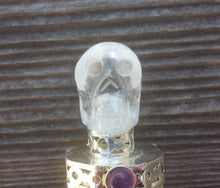 Load image into Gallery viewer, GRANITE 2 Piece Chakra Wand with Quartz Skull [1]