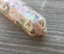 Load image into Gallery viewer, GRANITE 2 Piece Chakra Wand with Quartz Skull [1]