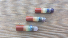Load image into Gallery viewer, NATURAL 7 CHAKRA BONDED (Type 2)  Single Terminated Gemstone Crystal Pencil Point (One)