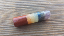 Load image into Gallery viewer, NATURAL 7 CHAKRA BONDED (Type 2)  Single Terminated Gemstone Crystal Pencil Point (One)