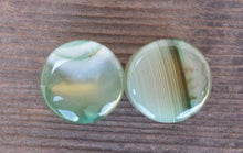 Load image into Gallery viewer, Pair of Real GREEN AGATE Plugs Gauges Body Jewelry Double Flared - Pick Size