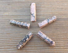 Load image into Gallery viewer, NATURAL RHODONITE Single Terminated Gemstone Crystal Pencil Point (One)