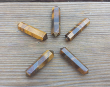 Load image into Gallery viewer, NATURAL TIGER EYE Double Terminated Gemstone Crystal Pencil Point (One)