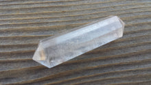 Load image into Gallery viewer, NATURAL CLEAR QUARTZ Double Terminated Gemstone Crystal Pencil Point (One)