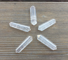 Load image into Gallery viewer, NATURAL CLEAR QUARTZ Double Terminated Gemstone Crystal Pencil Point (One)